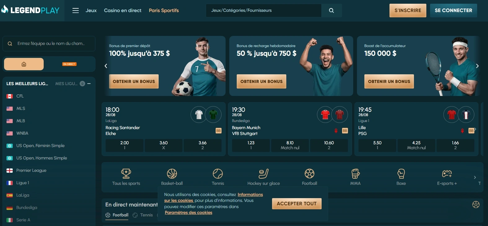 parier et gagnez grauitement sur legendplay sport